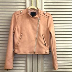 Banana Republic, size small pink suede like jacket, pristine condition.